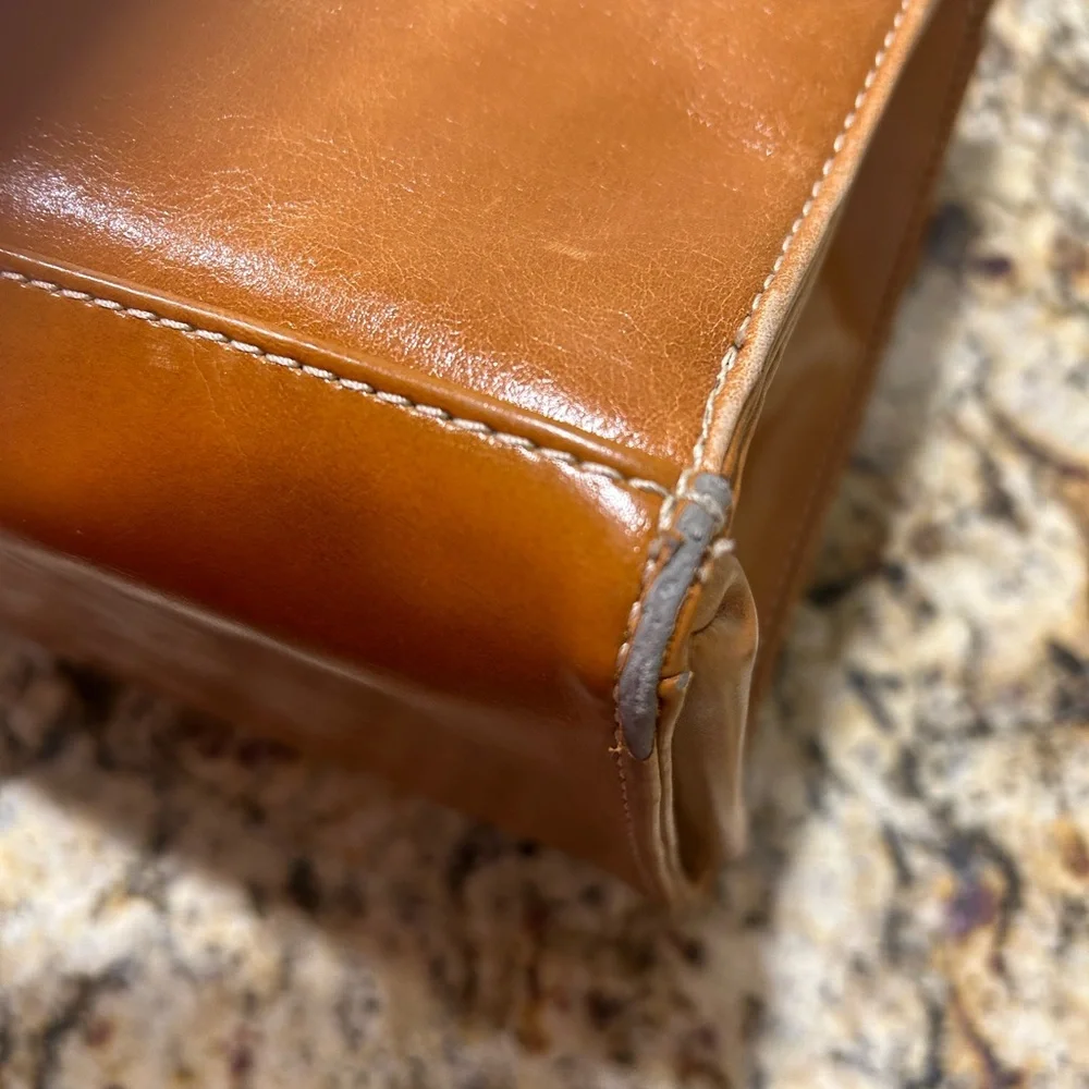 Vintage Unisex bag Elegant Tan Leather Men's Bag by Giani Bernini Preowned